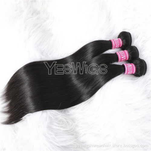 Top Quality Real Human Hair Vendor Unprocessed Malaysian Straight Bundle Weave Extensions Full And Thick Human Hair Bundles
